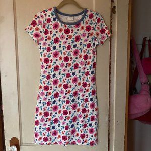 Touched by Nature Women's Organic Cotton Short-Sleeve Dress in Garden Floral